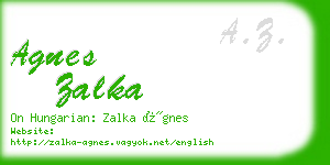 agnes zalka business card